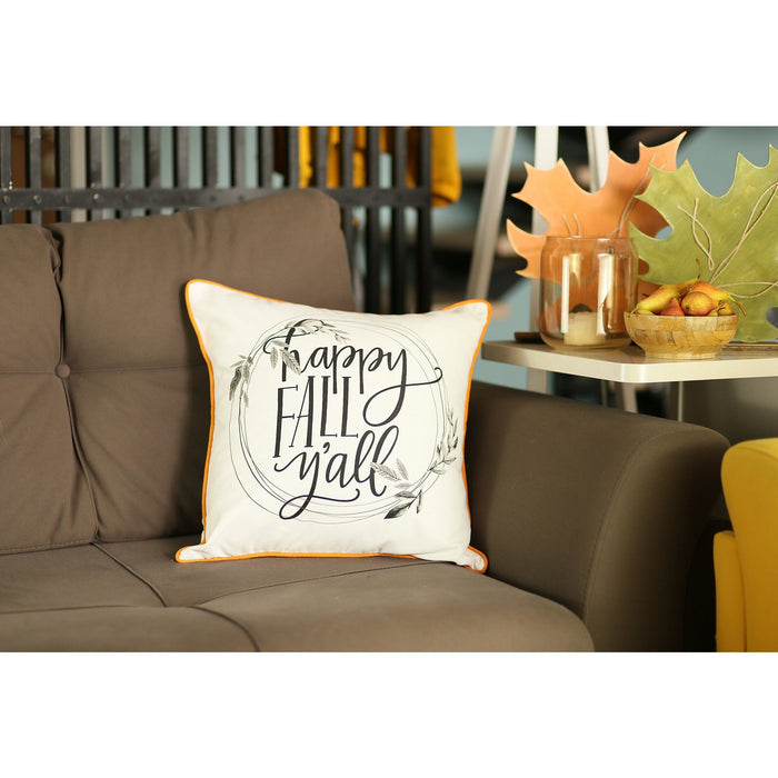 18"Lx18"H Thanksgiving Quote Throw Pillow Cover (Set of 4) - Multicolor