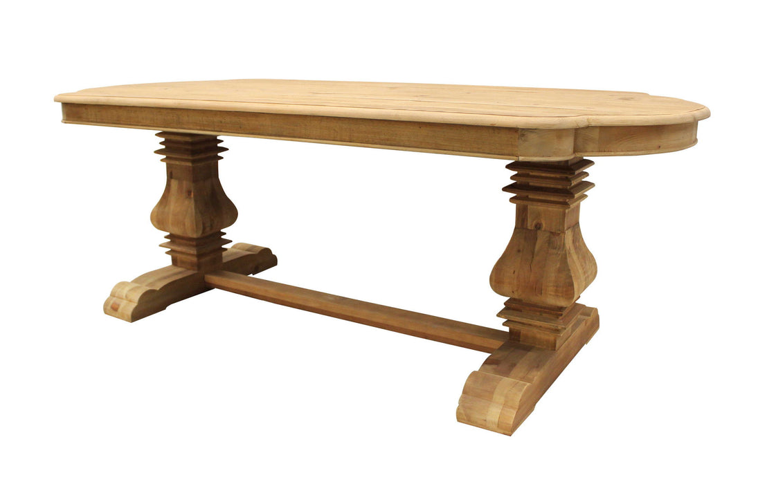 Rectangular Solid Wood Dining Table 84" - Natural