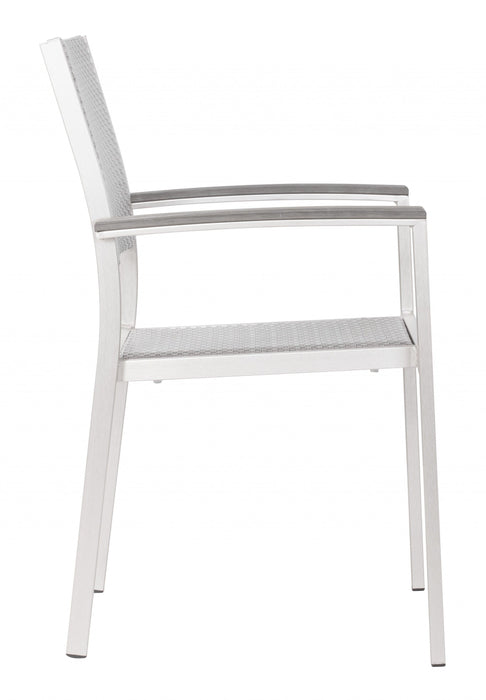 Aluminum Arm Chair 21" (Set of 2) - White
