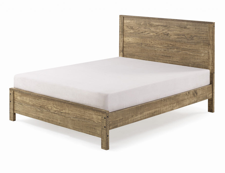 Solid Wood Twin Bed Frame -Walnut Brown