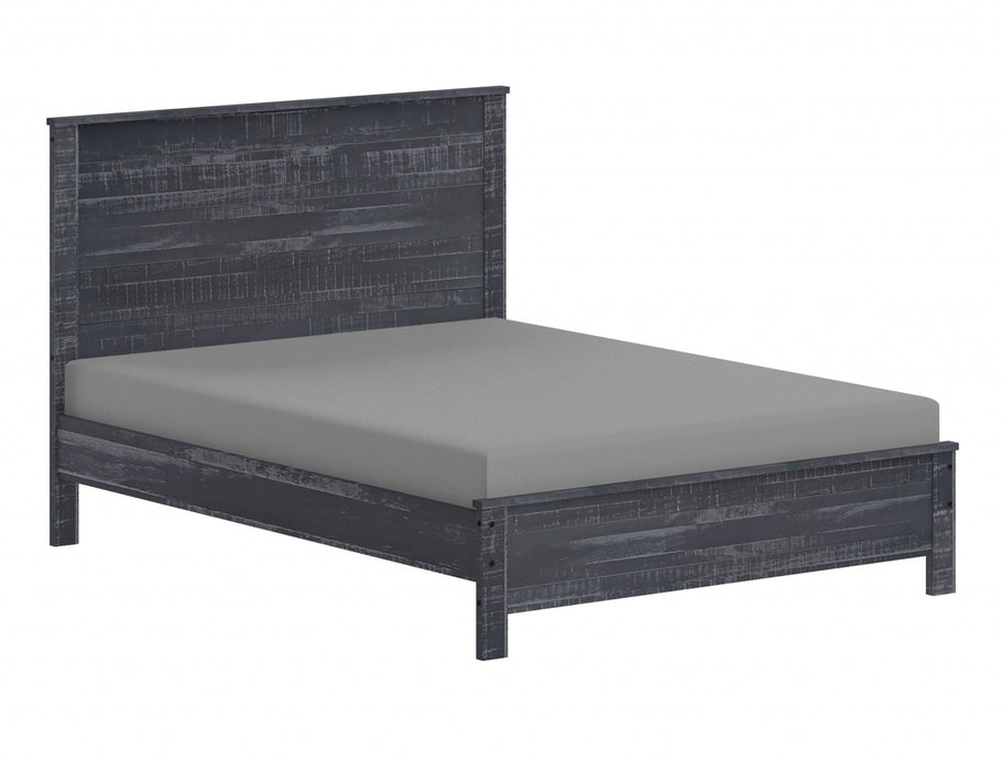 Solid Wood Full Double Bed Frame -Gray