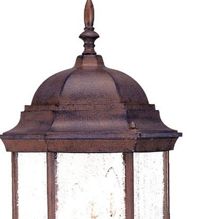 Three Domed Textured Glass Lantern Wall Light - Light Brown