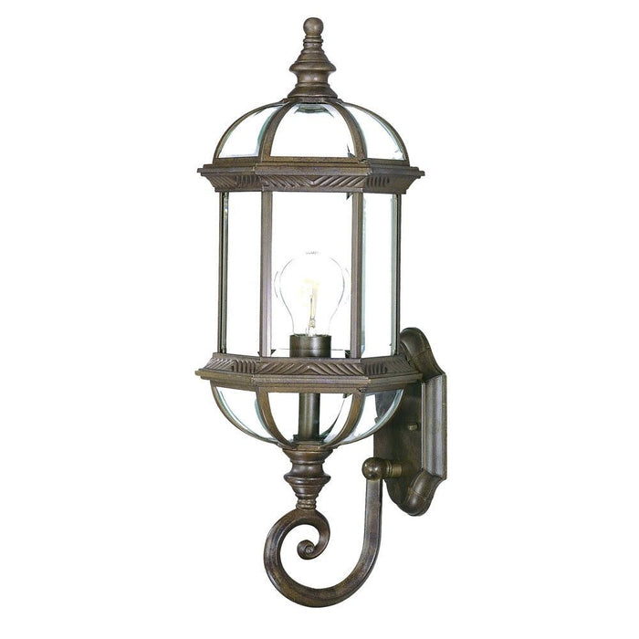 Cylindrical Lantern Wall Light - Antique Brown