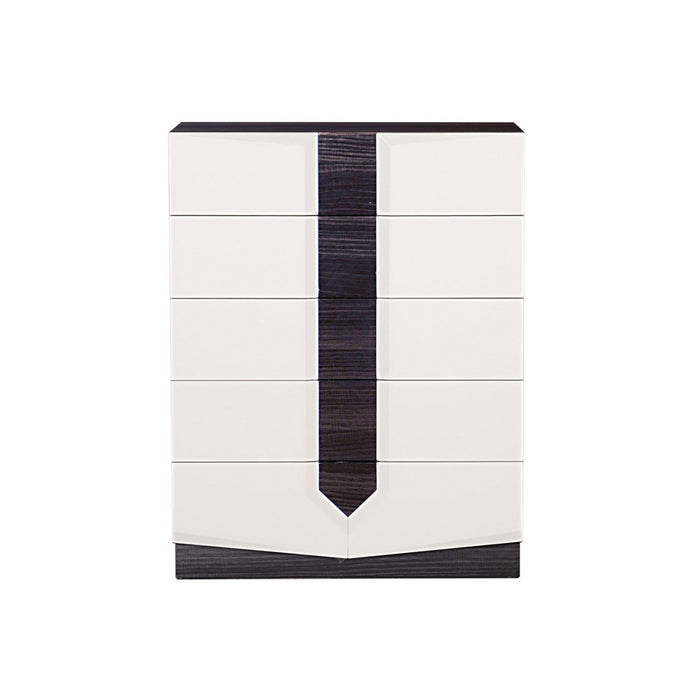 Chest With 5 Drawer - White and Gray