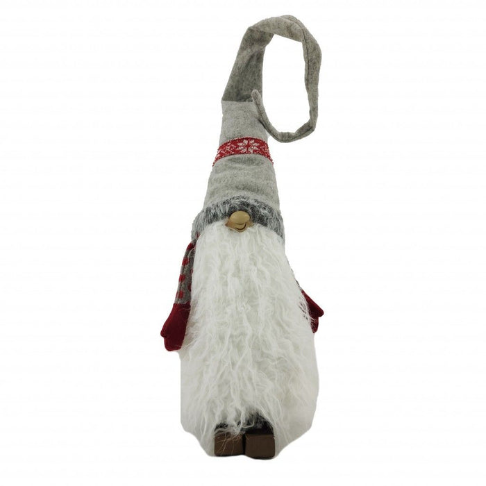 Winter Gnome With Snowflakes - Red And Grey