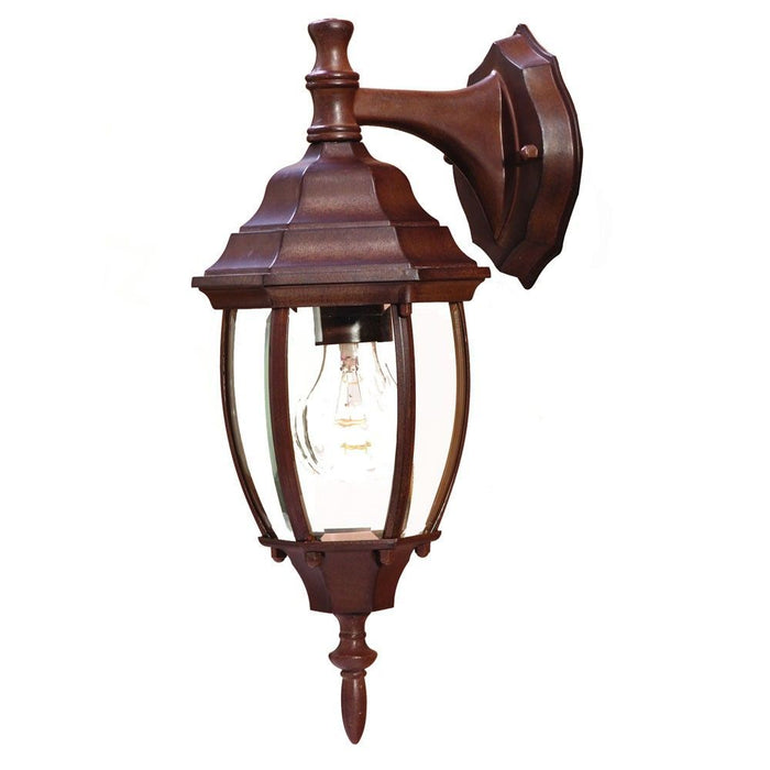 Hanging Globe Lantern Wall Light - Dark Brown